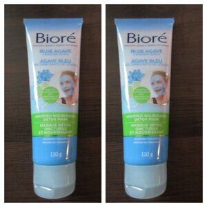 2 x Biore Blue Agave & Baking Soda Whipped Nourishing Detox Mask 110g